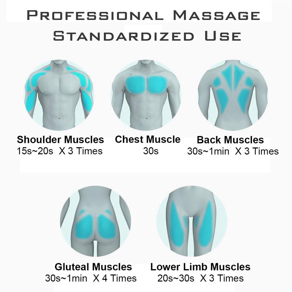 8000R/Min 4-kops elektrische massagepistool LCD-touch sportfasciapistool 22/4 versnellingssnelheid diepe weefselspierontspannende spiermassager