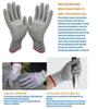 Cut Resistant Level 5 HPPE Coated Knitted Waterproof Anti-Chemical Custom Durable Glass Work Safety Gloves Silicone-free
