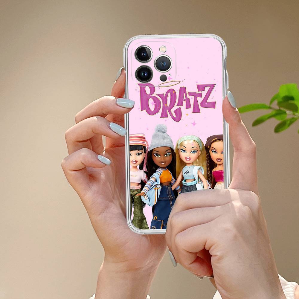Cute B-Bratz Doll Transparent Soft Phone Case For IPhone 15 12 14 16 17 13 Plus 11 Pro Max 13 Pro