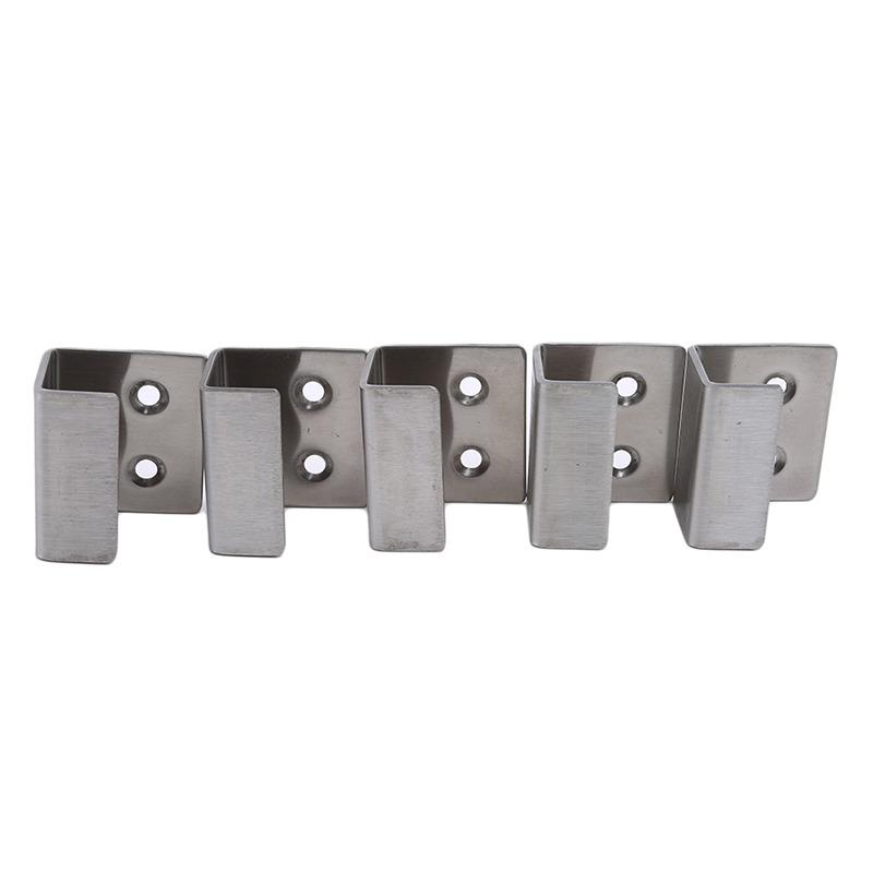 5PCS Stainless Steel Flat Hooks Hanger Ceramic Tile Billboard Display Board Holder Braces Brackets Fasteners Screws Nails