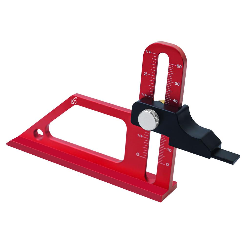 Table Saw Height Gauge Aluminum Alloy 0 To 60mm 45° Multifunctional Woodworking Tool Setting Gauge D