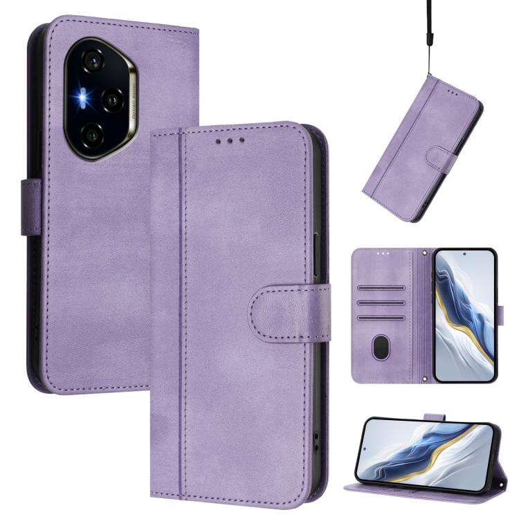 Linien-Spleißschnalle Retro Leder Handyhülle