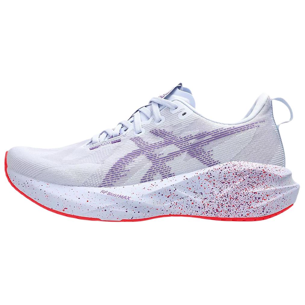 Asics Novablast 5 Comfortable Soft Cushioning Breathable Support Casual Running Shoes Men Sneakers White Purple 1011C139-500
