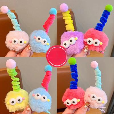 Cute Cartoon Plush Animal Hair Clips 3D Funny Barrettes Children Kawaii Headwear Girls Kids Hair Accessories