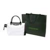 Longchamp Le Pliage Energy 25 Button Zipper Closure Canvas And Leather Dumpling Shoulder Crossbody Tote Bag Small Women Bags Black White 1512HSR007