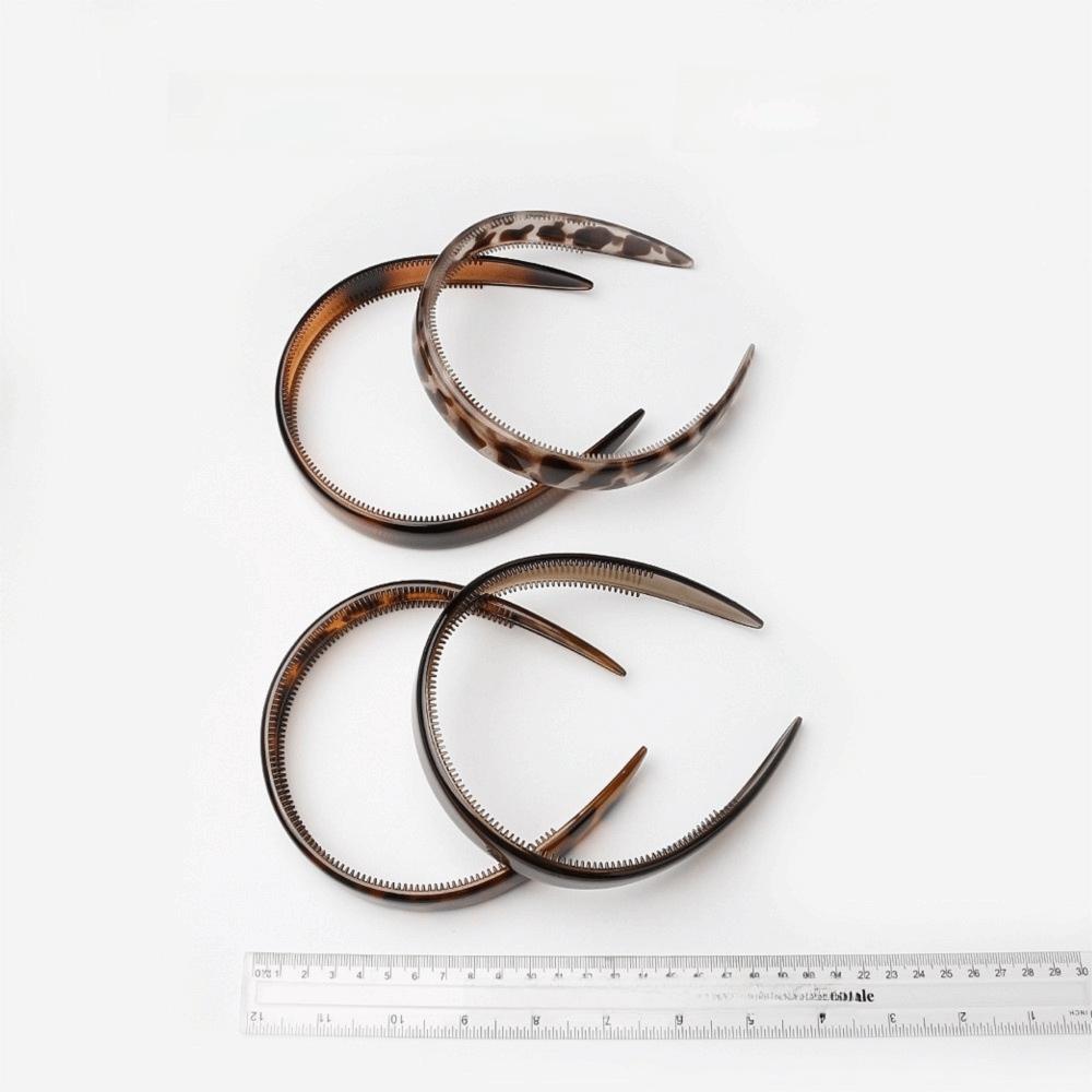Simple Tortoiseshell Hair Hoop Wide Non-slip Teeth Headband New Retro Leopard Hair Hoop Women