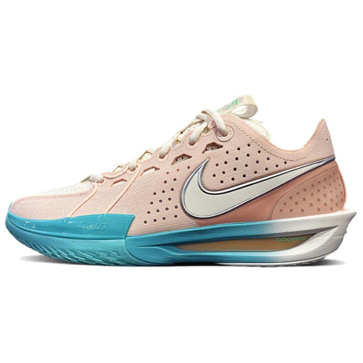 Nike GT. Nízké basketbalové boty Cut 3 s protiskluzovou a otěruvzdornou podrážkou Pánské růžovo-modré basketbalové boty DV2918-601