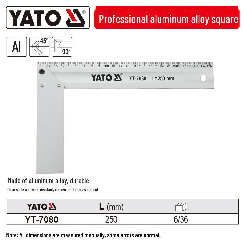 

Yiertuo 90° Алюминиевый сплав Транспортир Деревообработка Угловая линейка
