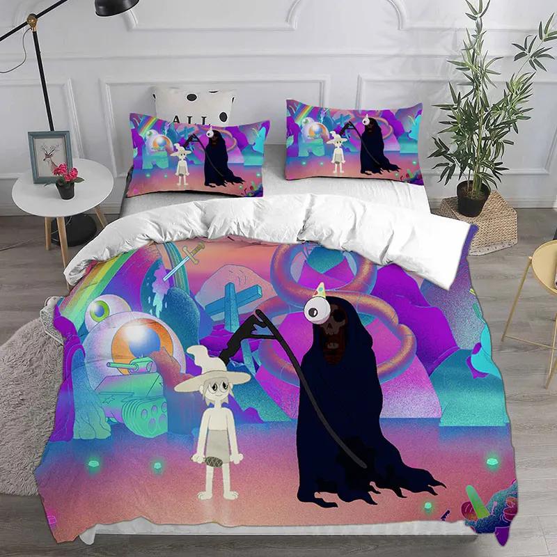 New Cartoon Midnight Gospel Anime Bedding Sets Comforter Quilt Bed Cover Duvet Cover Pillow Case 2-3 Pieces Sets Kids Adult Size