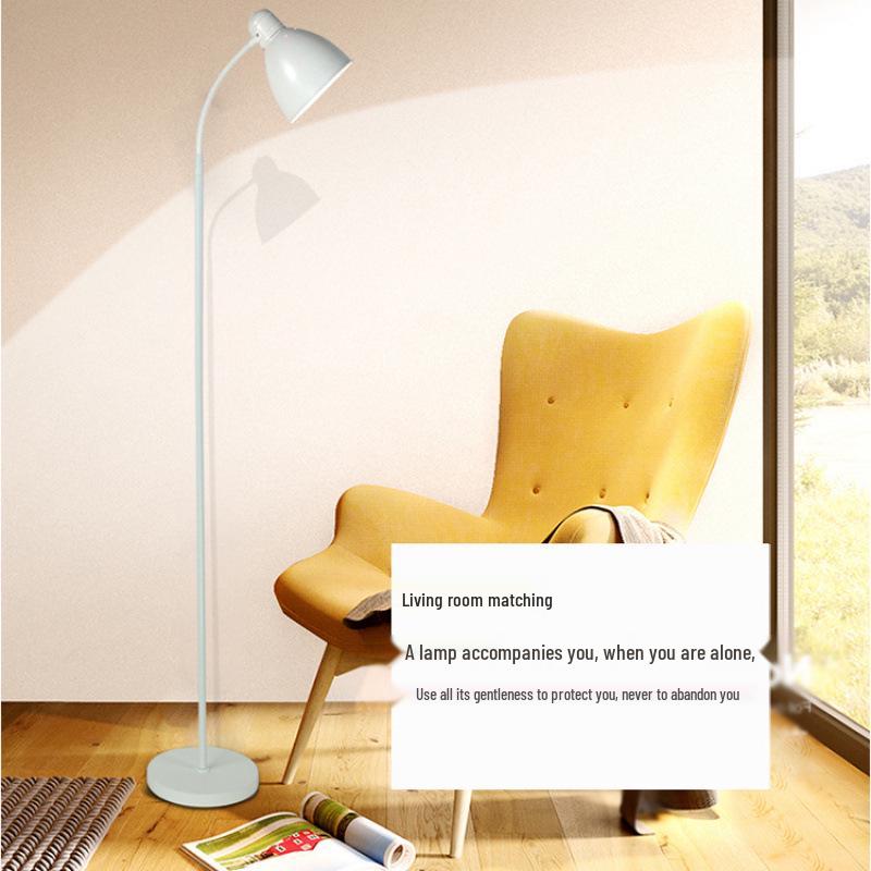 Minimalist Versatile LED Floor Lamp for Bedroom, Living Room, and Study - Influencer-Approved Eye Protection Design