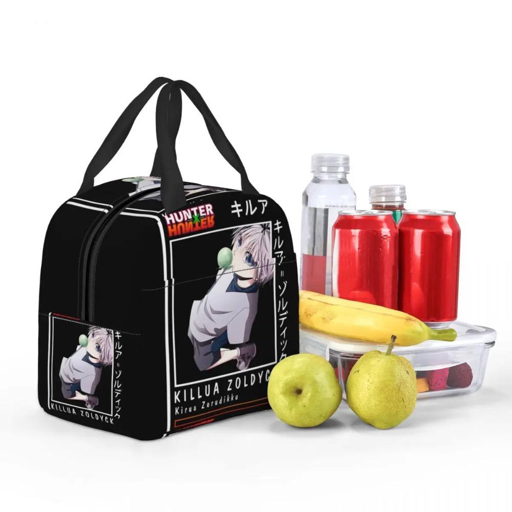 Killua Zoldyck Anime Hunter X Hunter Insulated Lunch Bag for Kids Cooler Thermal Food Box Tote Leakproof Lunch Boxes Container