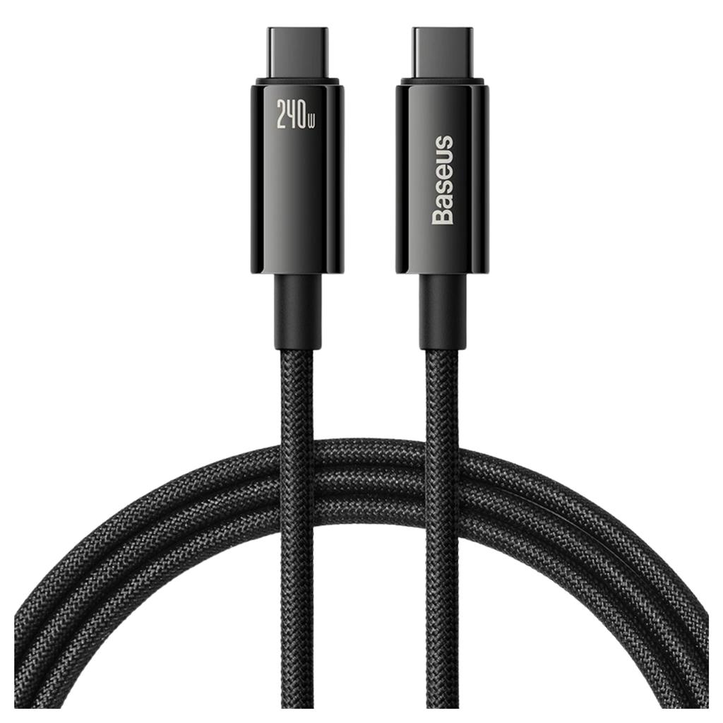 Kabel Usb-C Do Usb-C Baseus Tungsten Gold 240W 3M (Czarny)