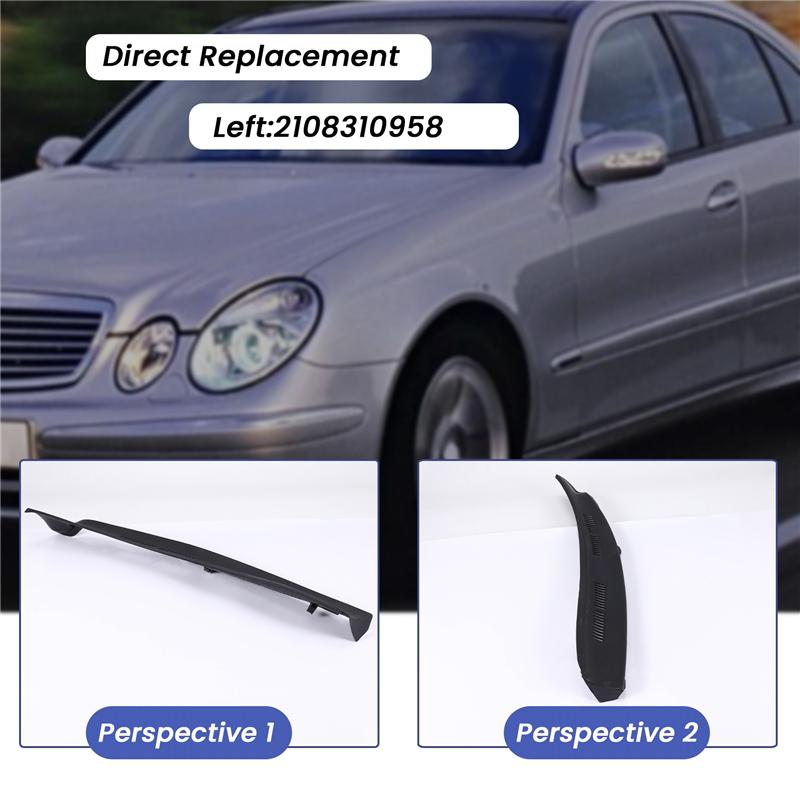 Windschutzscheibenwischer Abdeckung Zierleiste Wasserabweiserplatte Halsverkleidungspanel Für Mercedes Benz E-Klasse W210 1996-2002-A99D
