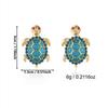 Simple Small Heart Drop Earrings for Women Creative Gold Color Enamel Fish Earrings Bohemia Beach Summer Holiday Jewelry