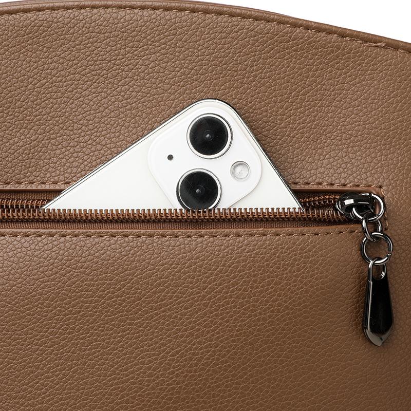Fashion soft leather retro women's bag new Korean version shoulder bag casual fashion messenger women's bag