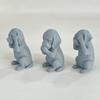 3D-gedruckte Katzenfigur Kätzchen Hören Sprechen Sehen Kein Böses Statue Miniatur Katzenornament Geschenk für Katzenliebhaber zur Schreibtisch-, Regal-, Schrankdekoration
