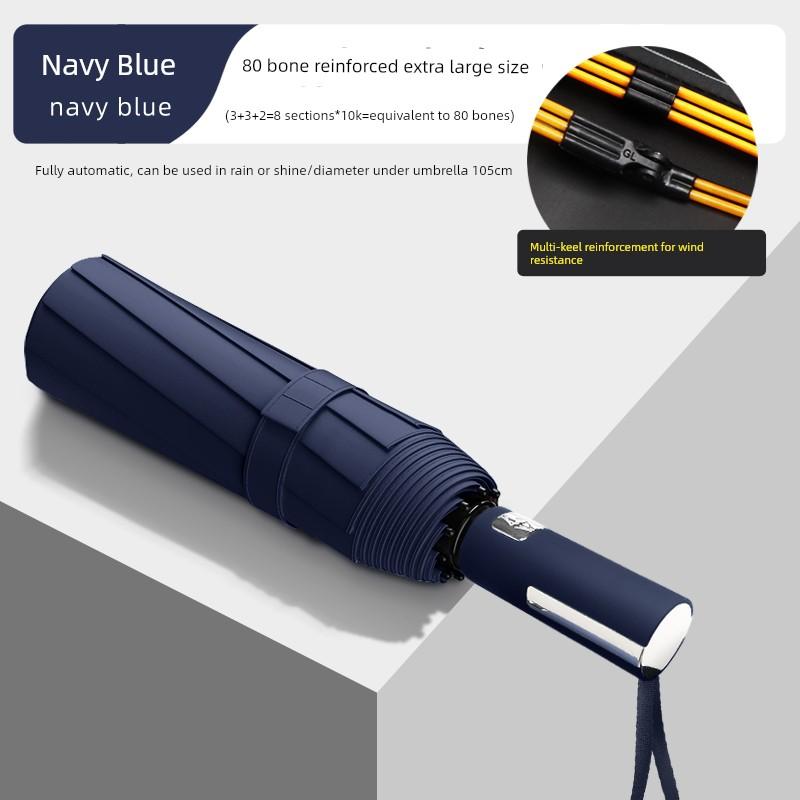 Fully Automatic, Extra-Large, Thickened, Reinforced, Storm-Resistant, Dual-Purpose Sun and Rain Umbrella, Uv Protection Sunshade Umbrella for Men and
