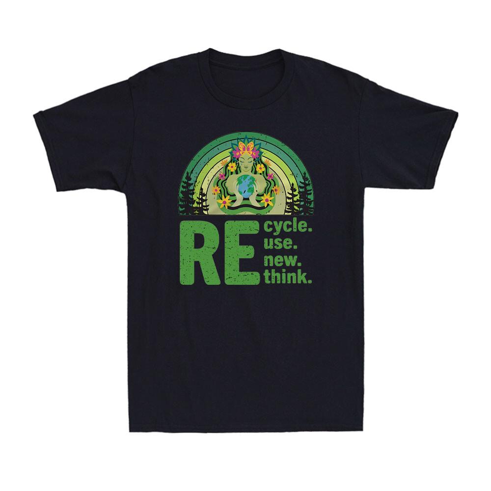 Recycle Reuse Renew Rethink Crisis Environmental Gift Earth Day Men s T-Shirt S