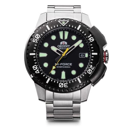 

Orient M-Force Automatic Watch, Men s, Black, RN-AC0L01B, 200m Scuba Water Resistant, with Japanese Manufacturer s Warranty