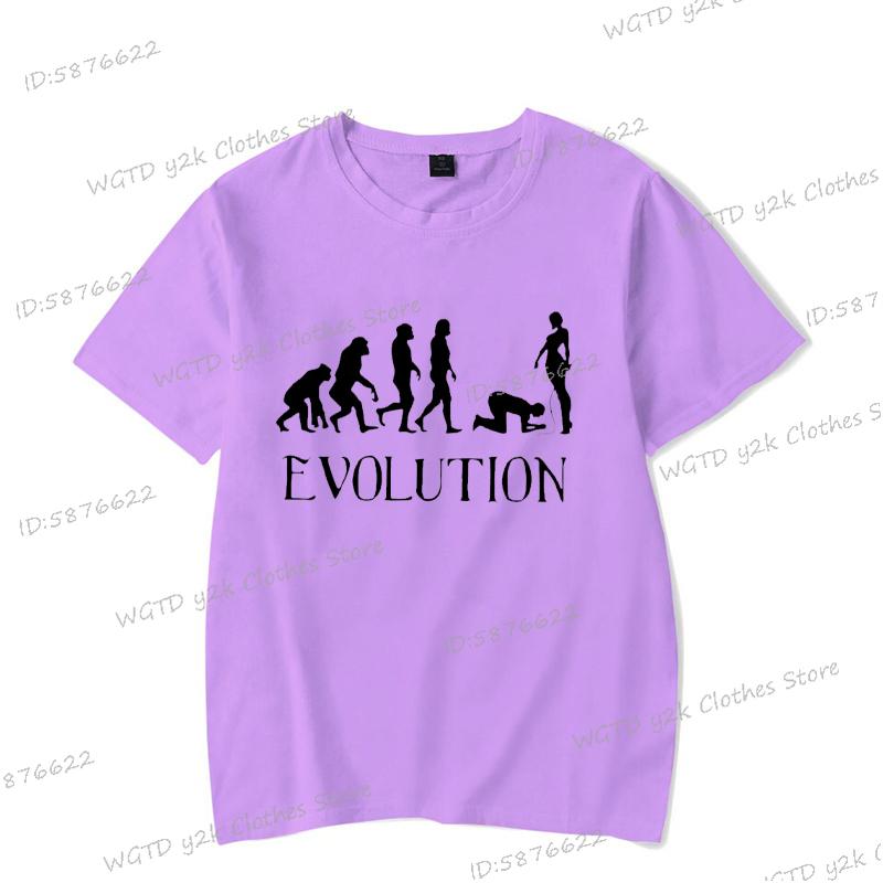 Funny BDSM Evolution T-Shirts for Men Women Harajuku BDSM Evolution Trend Streetwear Round Neck Short Sleeve Unisex T Shirt