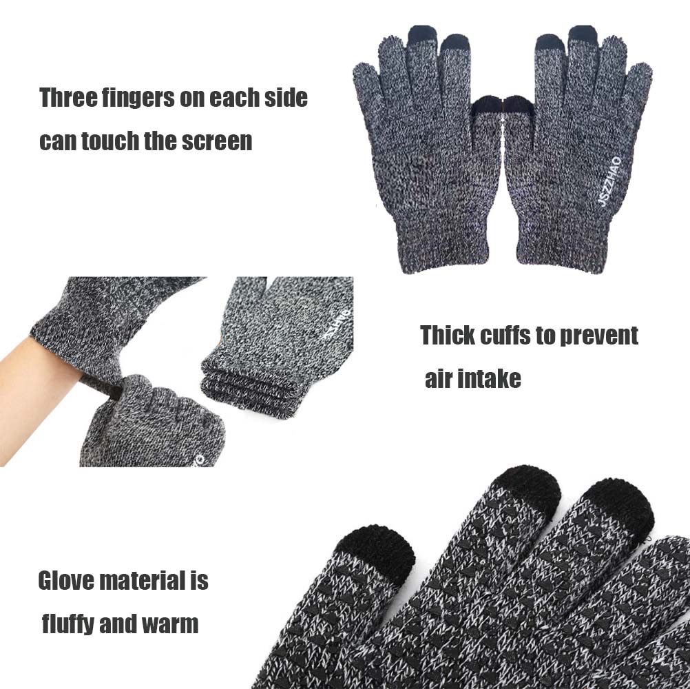 1 Pair Men's Women's Winter Gloves Advanced Touchscreen Warm Knitted Gloves for Cold Weather, Suitable for Cycling, Running, Mountain Climbing Travel