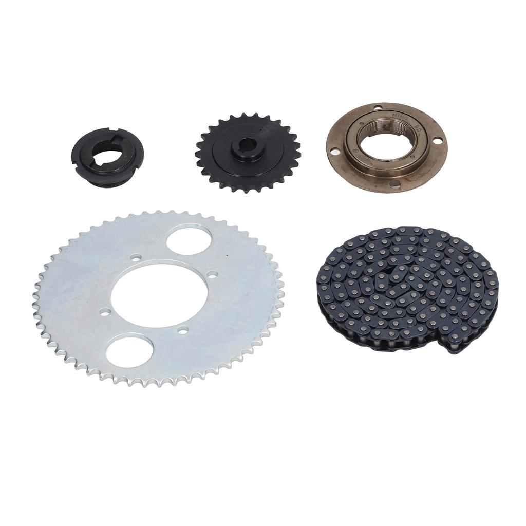 Chain and Sprocket Kit 54T 4 Holes Sprocket 25T Sprocket 116 Links Chain Flywheel Connector for Bike Accessories