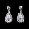Bridal Wedding Dress Bright Rhinestones Zircon Angel Tears Drops Necklace Earrings