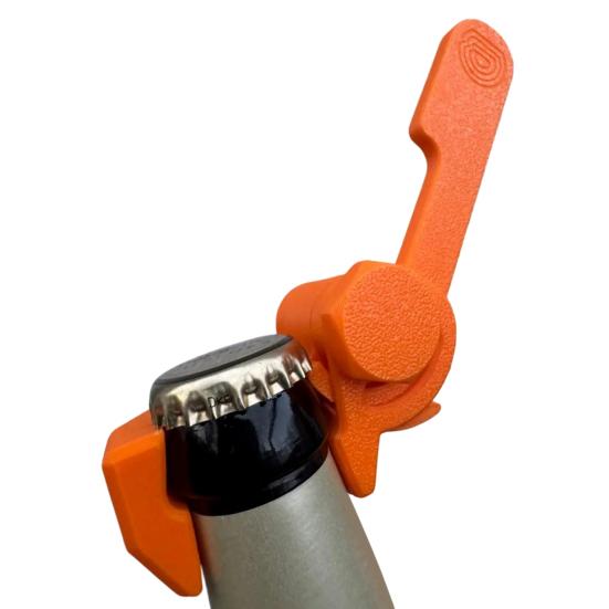 

Bottle Opener with Lever Design Portable Beer Cap Remover for Glass Bottles Lightweight Essential Kitchen Tool for Outdoor Camping Party помаранчевий