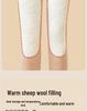 Women's Plus Size Lambswool-Cotton Warm Pants with Wool Knee Support and Fleece Base Layer for Autumn/Winter