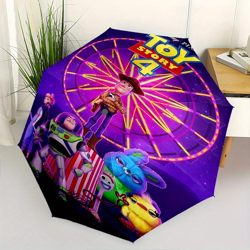 

1pc Toy Story Automatic Folding Umbrella: Compact 8 Bone Design Cartoon Outdoor Travel Companion, Business Umbrella, Christmas Valentine s D