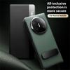 QIALINO For Huawei Mate X6 Case Genuine Cow Leather Kickstand Phone Cover with View Window