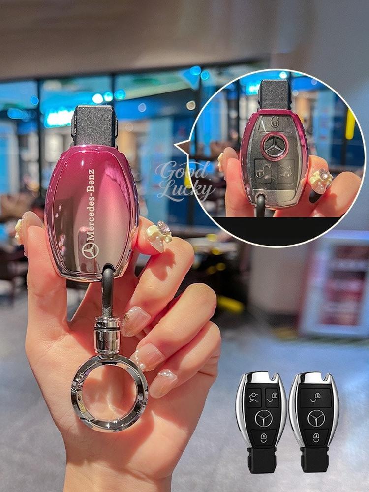 Fashion TPU Car Remote Key Case Shell Keychain For Mercedes Benz A C E S G Class GLC CLE CLA GLB GLS W177 W205 W213 W222 X167AMG QD1