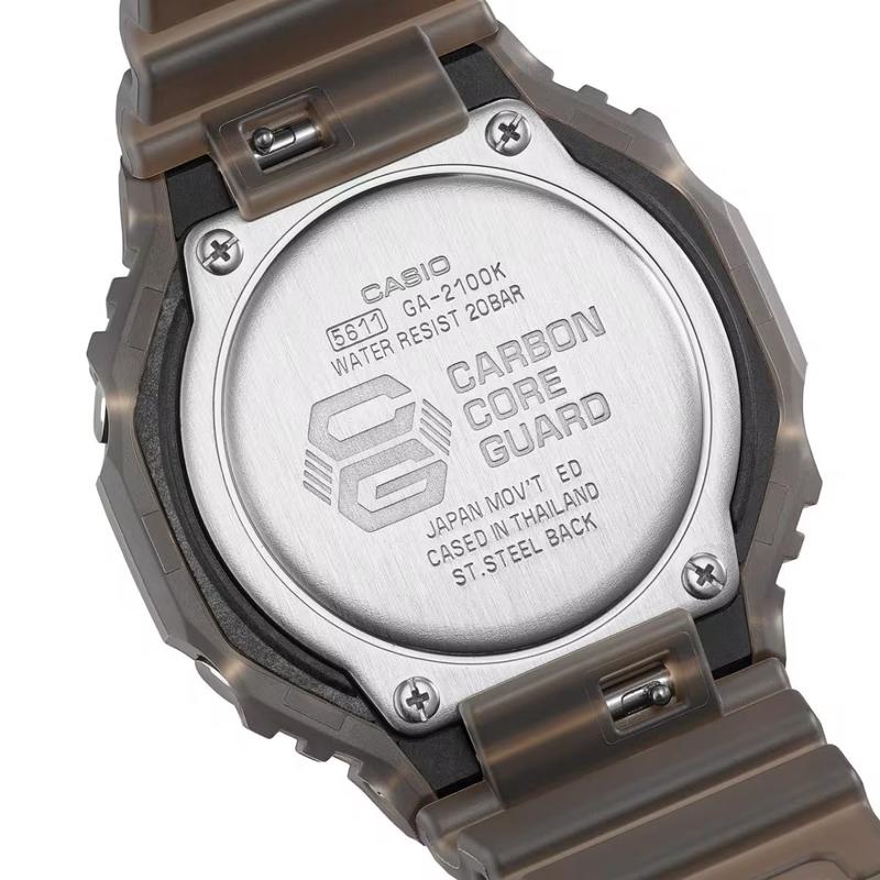 CASIO 2100 series 200 meters waterproof stopwatch Quartz resin strap men s watch black dial GA-2100K-5AJF