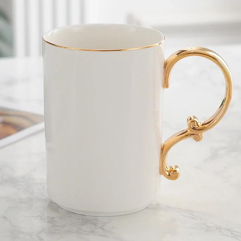 Gilded Ceramic Bathroom Accessories Set Portable Soap Dispenser Mouth Cup Toothbrush Holder Soap Dish Tray Bathroom Supplies