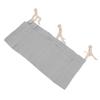 Baby Bed Storage Hanging Bag 2 Pockets Adjustable Strap Infant Bedside Storage Bag for Toy Grey
