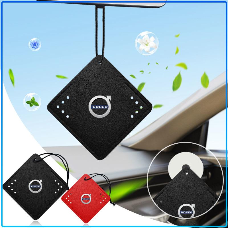 Car Aromatherapy Diffuser Necklace Fresh Air Suede Pendant 6 Scents For Volvo XC90 XC60 XC70 XC40 V90 V60 V40 C70 C30 S80