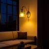 360° Adjustable LED Wall Light Starry Glass Shade Rotatable Wall Light  Home Decor