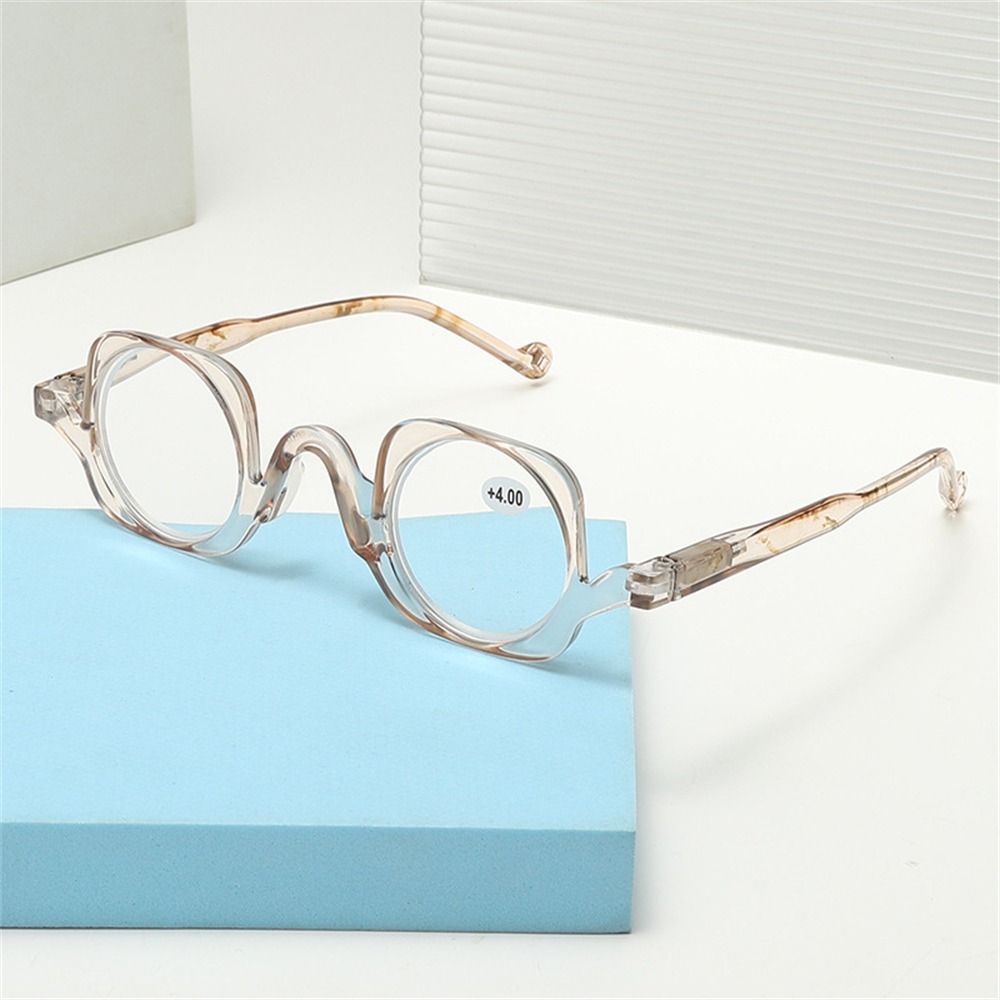 

Очки для чтения в квадратной оправе, очки с высоким разрешением, портативные очки для дальнего зрения для женщин и мужчин Strength 1.50 коричневый