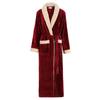 Men Plus Size Extra Long Warm Flannel Bathrobe Winter New Sleepwear Male Coral Velvet Bath Robe Women Coral Dressing Gown