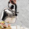 3L Stainless Steel Whistling Tea Kettle Stovetop Fast Heating Large Capacity Heat Resistant Handle Easy Clean Kitchen Teapot For