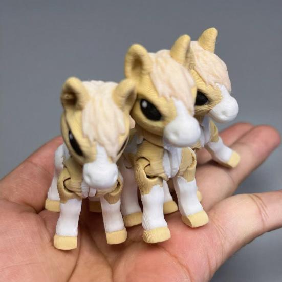 3D Printed Horse Figurine Movable Joints Pony Statue Stress Relief Fidget Toy Animal Model Desktop Decoration Ornament