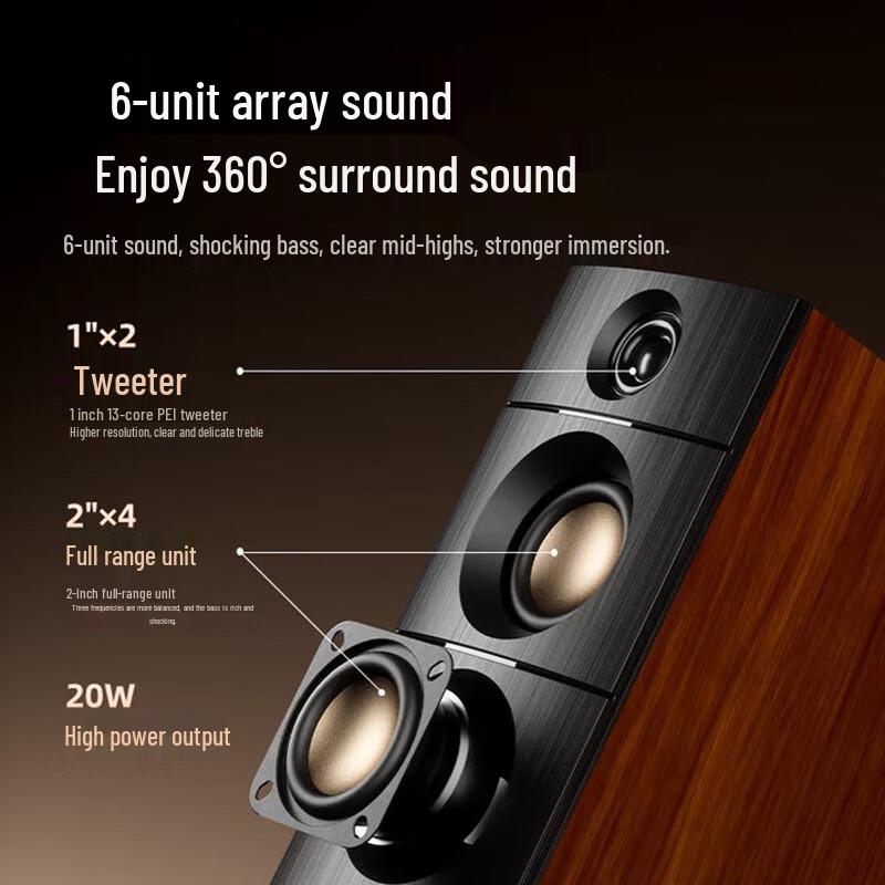 Altoparlante HiFi da Desktop Bluetooth 2.0 F&D R330BT Spina CN (adattatore incluso)