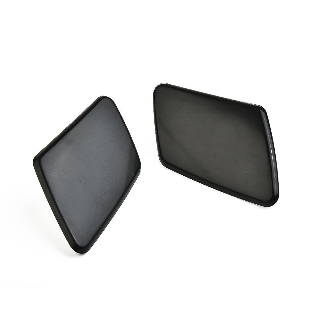 1pair Bumper Headlight Cover Plastic Black Washer Left Right Accessories