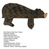 Brown Wooden Bear Door Topper Rustic Bear Shape Door Corner Frame Sign Handcrafted Sleeping Bear Statue for Home Office Bedroom Nursery Decor