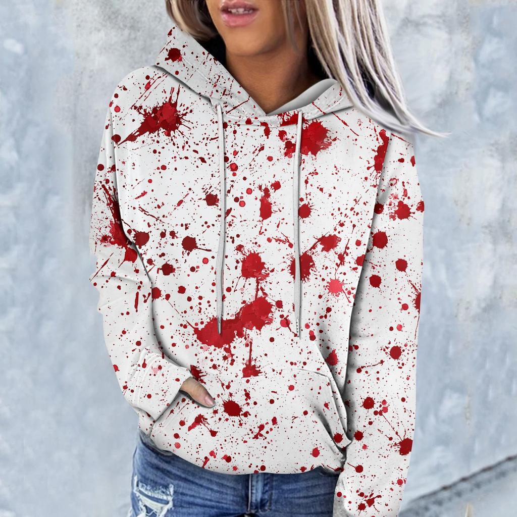 Women's Hoodies Sweatshirts Clothes Teen Girl Casual Sweater Pullover With Pockets Halloween