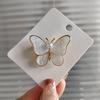 Women Brooch Sparkling Rhinestones Faux Pearl Butterflies Shape Lapel Pin Suits Coats Bags Scarves Badge Versatile Accessory
