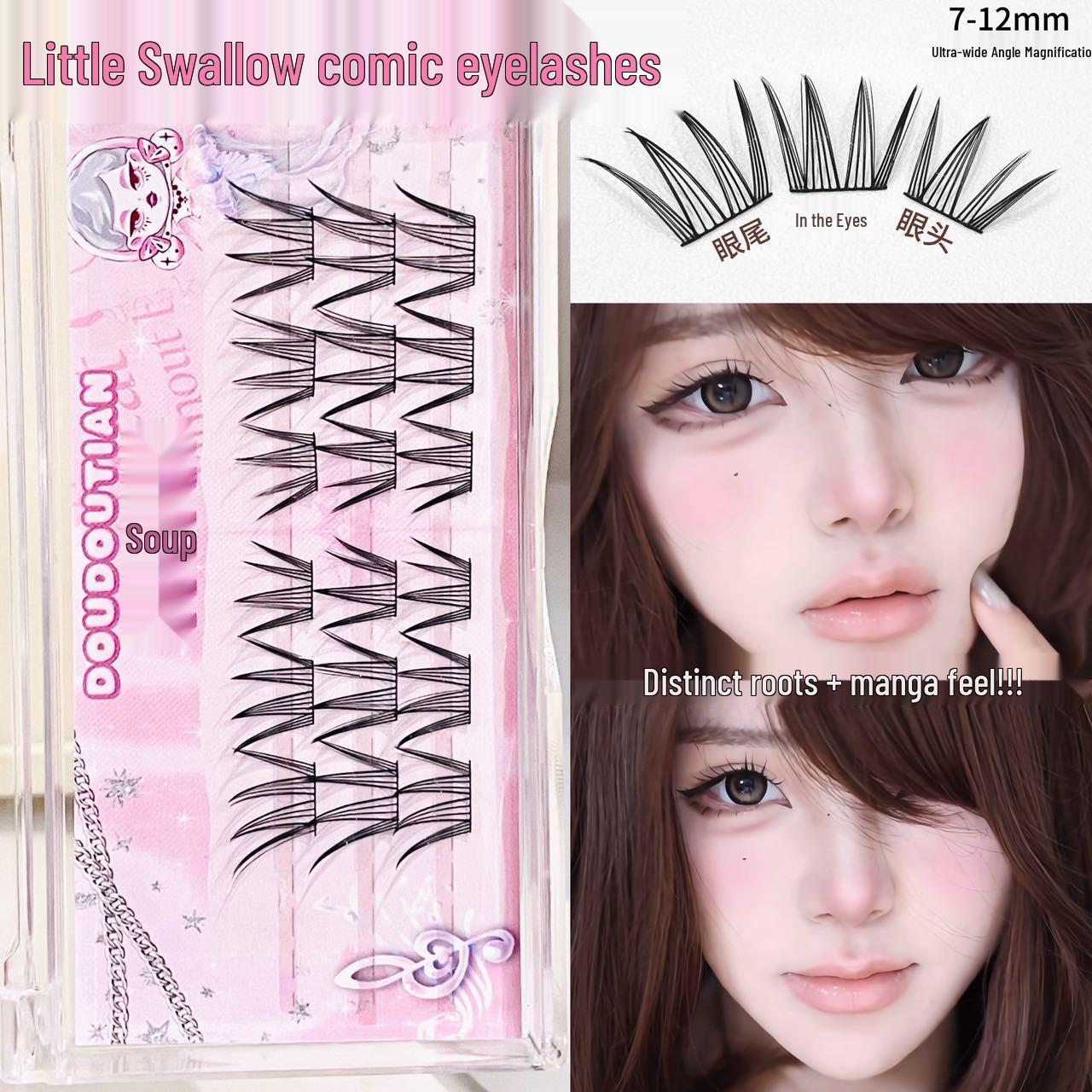 

Sweet Swallow Natural Simulation False Eyelashes: Clear Barbie Style for Versatile Asian Mixed-Race Look