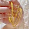 Stylish Multi-Circle Elastic Memory Bracelet In Electroplated Silver