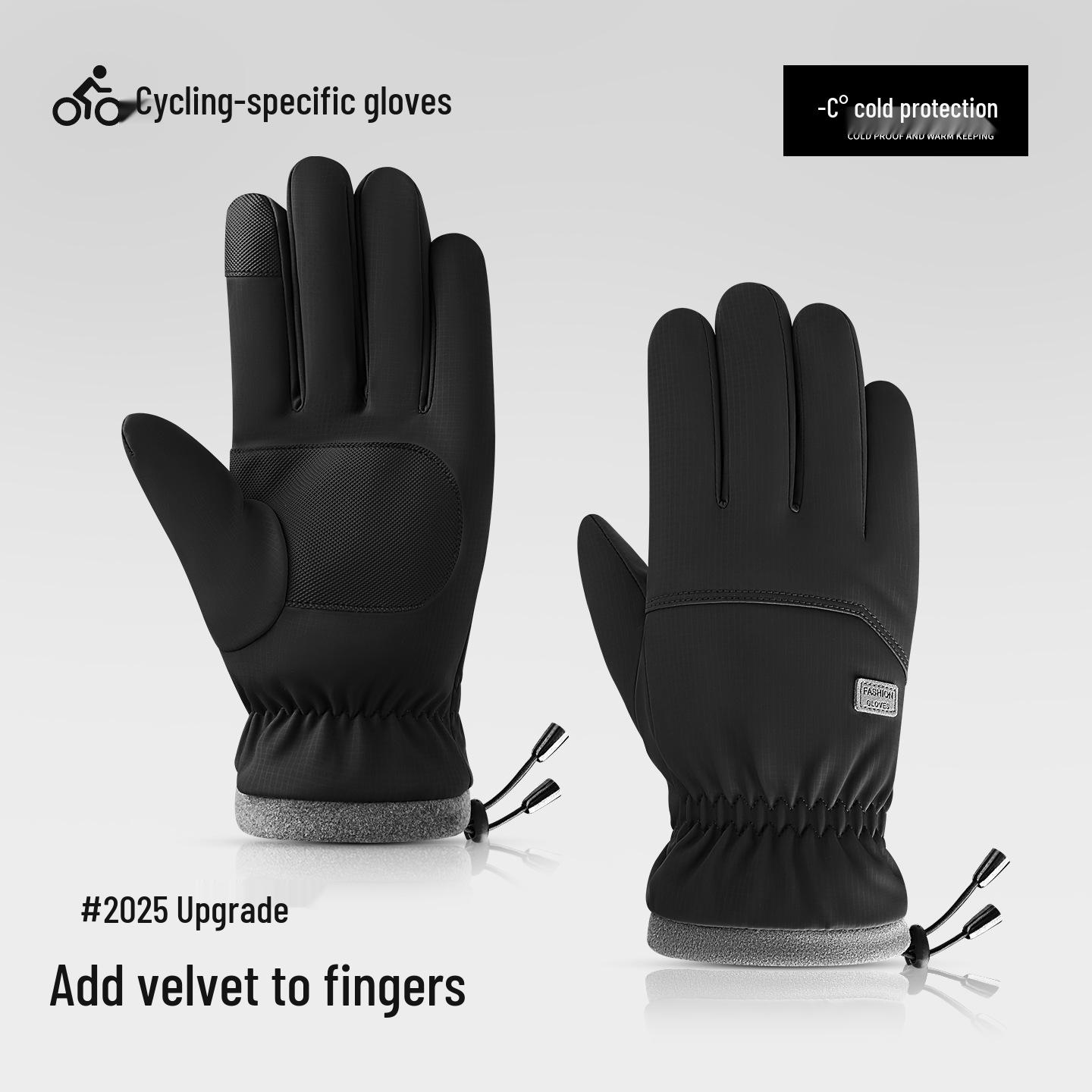 

Women s Winter Waterproof Ski Gloves: Thick, Velvet-Lined for Cold-Proof and Windproof Cycling & Outdoor Activities