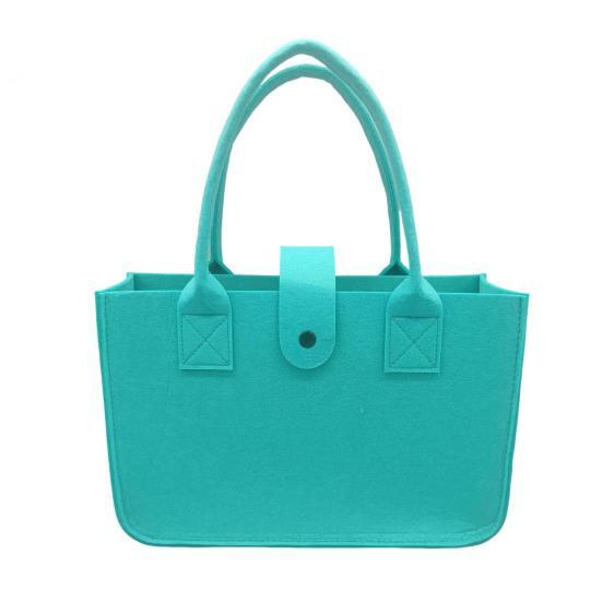 Women Handbag Portable Handle Solid Color Large Capacity Rectangle Gift Thickened Felt Ladies Tote Bag Purse